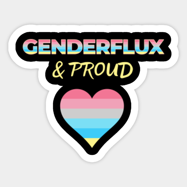 Proud Genderflux T Genderflux Flag Heart Genderflux Sticker Teepublic 